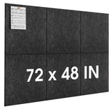 MaxGear Extra Large Bulletin Board 72" x 48", Dark Gray Felt Wall Tiles