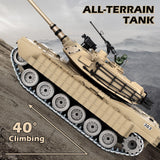 Supdex 1:18 RC Tank That Shoot BBS, 2.4G Metal M1A2 Abrams Remote Control Tank Model Toys, Army Toy with Smoke, Lights, Sound and Recoil,Military RC Vehicle for Adults and Kids 6+ Year Old