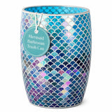 Escenzy Mermaid Bathroom Trash Can, Handmade Mosaic Glass 1.3 Gal / 5L | Decorative Waste Basket for Bathroom, Bedroom, Office | Luxury Mermaid Bathroom Decor | Coastal Home Decor Gift