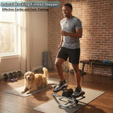 WIKONALK Portable Rock Stepper Side to Side,Low Impact Rocking Steppers for Exercise at Home with Resistance Bands and Non-Slip Mat,Rock Stepper Exercise Equipment for Apartment,Living Room