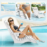 Homenjoy Pool Lounge Chairs Set of 2 with Armrest & Cupholder, 8-10 Shallow
