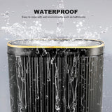 Supteron Bathroom Trash Can with Lid 3.1 Gallon Narrow Trash Can Small Plastic Trash Bin 12 Liter Rectangular Plastic Garbage Can