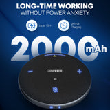 Pro Speakerphone, Conference Microphone with Directional Voice Pickup, Enhanced Voice Pickup, AI Transcription AISPEECH