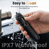 Nose Hair Trimmer for Men Women - HACLI Electric Painless Nose Hair Clipper, 8000RPM Powerful Motor, IPX7 Waterproof, Safe & Quiet, Replaceable Head, Travel Lock USB-C Rechargeable
