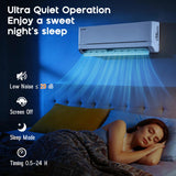 Albott Mini Split Air Conditioner and Heater, 12,000 BTU, SEER2 18, 115V Inverter Energy-Efficient AC with Self-Cleaning, Remote and APP Control, Easy Installation, Cools up to 750 Sq.Ft.
