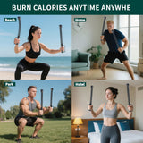 2PCS Ropeless Battle Ropes – Portable Workout Ropes for Home Gym with Non-Slip Gloves, Low-Impact HIIT and Strength Workouts, Home Workout Fitness Equipment for Full-Body Exercise,Men Women