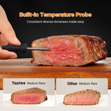 Tastee Air Fryer Lite, 8-in-1 Compact 5.5QT Oven with Single-Sensor Smart Probe, 450°F Digital Dehydrator, 24 One-Touch Presets