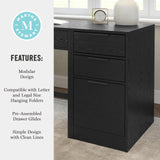 Martha Stewart Kayden Home Office Modular File Cabinet with 3 Drawers