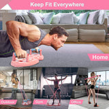 LALAHIGH Home Workout Equipment for Women, Multifunction Push Up Board, Portable Home Gym System with Resistance Bands,Ab Roller Wheel, and 20 Gym Accessories, Professional Strength Training Exercise LALAHIGH