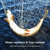 QualyQualy Bridge and Pier Fishing Net, Foldable Drop Net for Pier Fishing with Rope, Landing Net Soft Steel Hoop and Nylon Mesh (39''×36'')