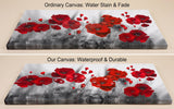 Large Oversized Wall Art 71"L x 36"W, Modern Red Poppy Flowers Painting on Canvas, Floral Artwork Canvas Print, Red and Black Pictures Wall Decor for Living Room, Bedroom, Office