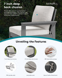 SERWALL HDPE Outdoor Patio Furniture Set Outdoor Couch