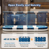 Simcat Portable Foldable Bathtub Folding Bathtub Boys and Girls Tub for Shower Soaking Hot SPA and Ice Bath Tub (Planet Blue)