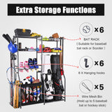 Mythinglogic Garage Sports Equipment Storage, 2 Golf Bag Storage Stand and Other Sports Equipment Mythinglogic