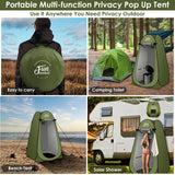FUN ESSENTIALS Solar Shower Tent Kit, 2 Pcs, Instant Pop Up Privacy, Shower Tent, 5 Gallon Solar Shower Bag, Sun Canopy Beach Outdoor Camp Privacy, Easy Set Up, Foldable