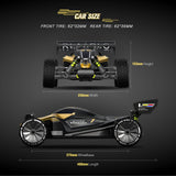 RIAARIO 1/10 Brushless RC Cars, RTR, Beginner, MAX 50+ MPH, Metal Drivetrain, 4WD, Waterproof Electronics, Carbon Fiber, Black, Ages 14+
