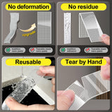 PACKKA 1.18IN*9.85 FT Nano Grip Tape Double Sided Tape Heavy Duty, Clear Mounting Tape Picture Hanging Adhesive Strips, Wall Tape for Poster, Rug, Picture Hanging, Office&Outdoor
