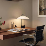 Brightech Rumi LED Table Lamp - Unique Bedside Reading Light with Glass Shade, Marble Base, Modern Desk and Nightstand Lamp, Ambient Lighting for Bedrooms, Living Room, Den