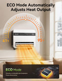 Givebest-Wall-Heater-for-Indoor-Use, 1500W Electric-Space-Heater, 120°Vertical Oscillation,Works with Alexa, Adjustable Thermostat, Remote Control, 24H Timer, Easy-mounted Heater for Indoor Use,White