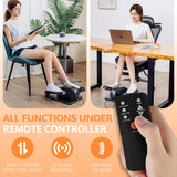 Under Desk Elliptical Exercise Machine, Electric Leg Exerciser with 12 Speeds, Forward & Reverse Modes,Quiet Compact Seated Pedal Stepper (Black)