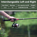 OLOLYAP Fishing Pole Combo Set 6.9ft Telescopic Fishing Rod and Reel Combo with Fishing Pliers and Lip Gripper Collapsible Fishing Rod and Reel Kits for Bass Sea Saltwater Freshwater