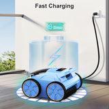 (2026 New) Robotic Pool Vacuum, Robotic Pool Cleaner for Inground Pools, Smart Navigation, Floor/Wall/Waterline Cleaning, 150 Mins Runtime for Pool Up to 2000 Sq.ft