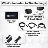 HP Docking Station for Laptop Dual Monitor and Charging Bundle - HP USB-C G5 Dock
