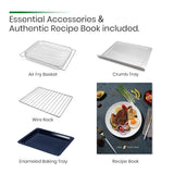 Infrared Heating Air Fryer Toaster Oven, Extra Large Countertop Convection Oven 10-in-1 Combo | Black Matte Stainless Steel VAL CUCINA