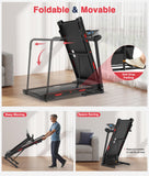 Redliro Walking Treadmill for Seniors Foldable - 400 Lb Capacity Senior Treadmill with Front & Long Handrails, 0%-2% Incline Home Recovery