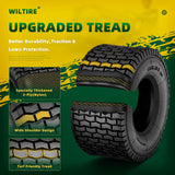 Wiltire 2 Pack 13x6.50-6 Turf Lawn Garden Mower Tire,13x6.5x6 Zero Turn Mower Tire, Tubeless Tractor Tires for Garden Tractors, Walk-behind Mowers, Turf Maintenance Vehicles, Golf Carts