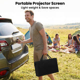 120inch Outdoor Projector Screen with Stand: 16:9 4K HD Portable Projector Screen Outdoor Indoor - Front/Rear Movie Screen with Carry Bag, Sandbag - Projection Screen for Backyard, Camping, Theater