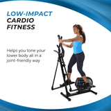Stamina Elliptical Trainer 1704 - Elliptical Training Machine with Smart Workout App - Compact Standing Elliptical Machine for Home Workout - Up to 250 lbs Weight Capacity
