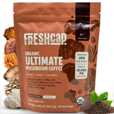 Premium Organic Mushroom Coffee – 12:1 Fruiting Body Extract – 29% Beta-Glucans – Smooth Tasting, 3rd-Party Tested for Clean Energy, No Jitters, Focus, Immune Support (45 Servings)