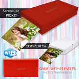 Wireless Instant Photo Printer - Portable Mobile Borderless Pictures, Printing from Your Smartphone SereneLife