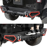 OEDRO Rear Bumper Fits for 07-18 Jeep Wrangler JK JKU 4/2 Doors