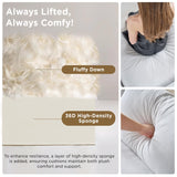 114" Modular Sectional Sofa, 4 Seats L Shaped Cloud Couch, White Linen