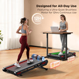 Jogwell Walking Pad Treadmill with 12%/20% Auto Incline, 43"x18" Extra-Wide