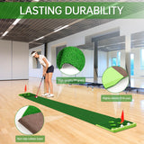 Golf Pong Putting Game Set with Front Border for Indoor & Outdoor, Golf Putting Green Mat Includes 8pcs Golf Balls Sagsewful