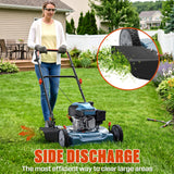 SENIX 144 cc Gas Lawn Mower, 20 inch 4-Cycle Push Mower, Side Discharge, 5 Position Cutting Height Adjustment, Low Noise & Fuel-Efficient for Lawn, Yard and Garden (LSPG-L5)