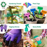 Garden Tools Set 83 Piece, Succulent Tools Set Included, Heavy Duty Aluminum Gardening Tools for Gardening
