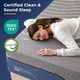 BODIPEDIC Queen Mattress 14-Inch Gel Memory Foam Mattress - Foam Made in USA for Luxurious Cool Sleep & Pressure Relief, CertiPUR-US Certified, Medium Support, 60"×80", Grey