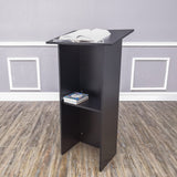 Black MDF Wood Podium Church Pulpit School Lectern Conference Debate Stand