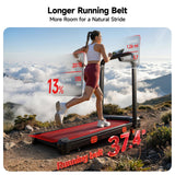 RHYTHM FUN Treadmill with Incline, Walking Pad with Handle Bar,300lbs Walking Pad with APP, Portable Folding Walking Treadmills for Home/Office with Low Noise