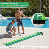 SENSECLUB Indoor Putting Green Game, Foldable Putting Mat Golf Game Set, Golf Gifts for Men - 1x8 Ft