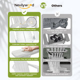 nevilywood Folding Adirondack Chairs Set of 4, HDPE Cup Holders, White