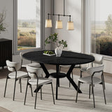 42"-58" Extendable Round Dining Table for 4-6 with Built-in Flip Leaf