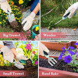 Garden Tools Set, Carsolt 11 Pcs Heavy Duty Floral Gardening Tools Kit with Non-Slip Rubber Handle, Special Gardening Gifts