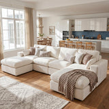 Vellorise 136" Cloud Modular Sectional Sofa with Detachable Seat Cushion