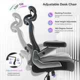 Big and Tall Office Chair 600lbs with 3D Flip Arms Adjustable Headrest - Heavy Duty Large Wheels Executive Computer Desk Chair