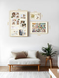 Fabric Bulletin Board 40x30 inches, Golden Aluminum Framed Wall Pin Board